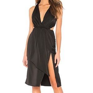 NBD MACFARLANE MIDI DRESS (BLACK)